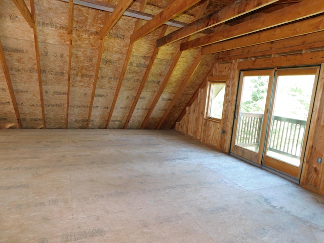 view of attic