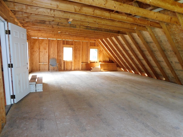 view of attic