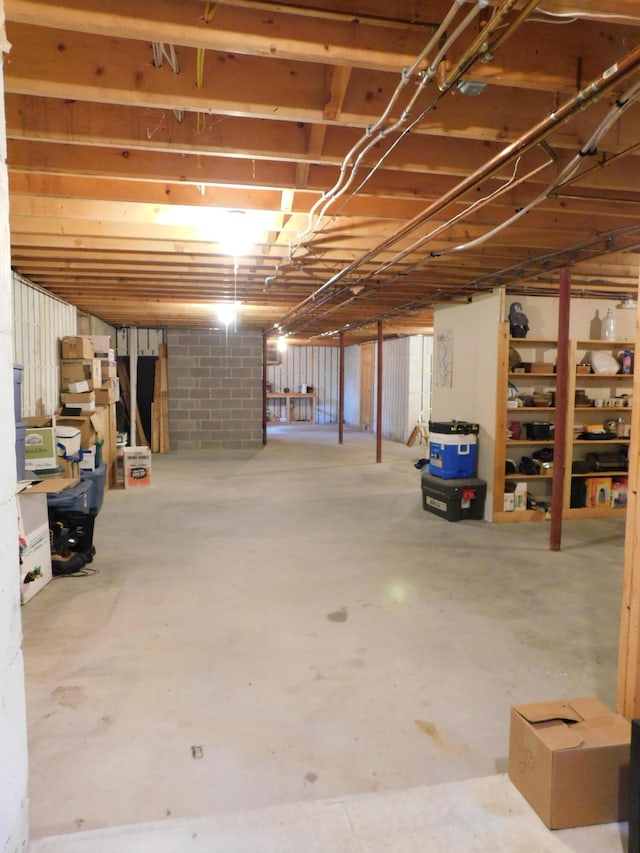 view of basement