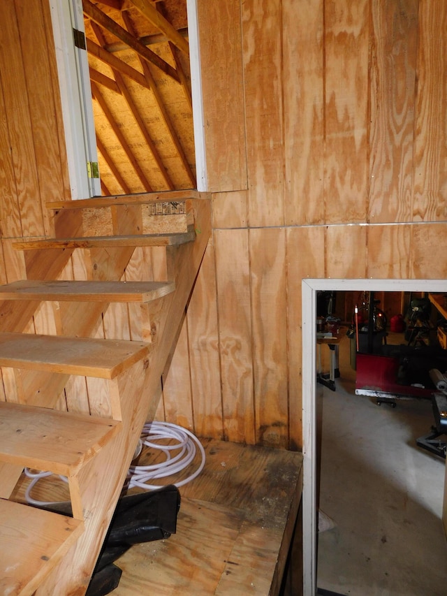 interior space featuring concrete flooring