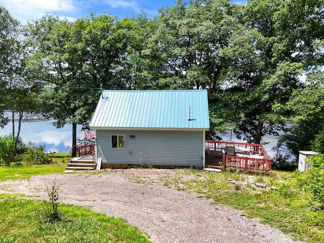 exterior space with a deck