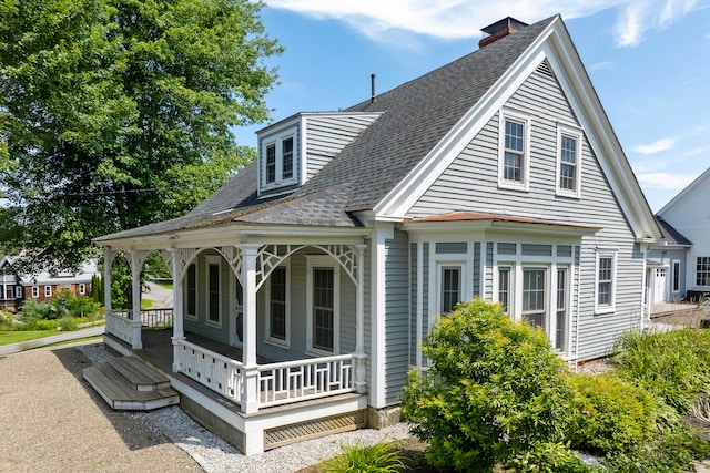 view of front of property with a porch