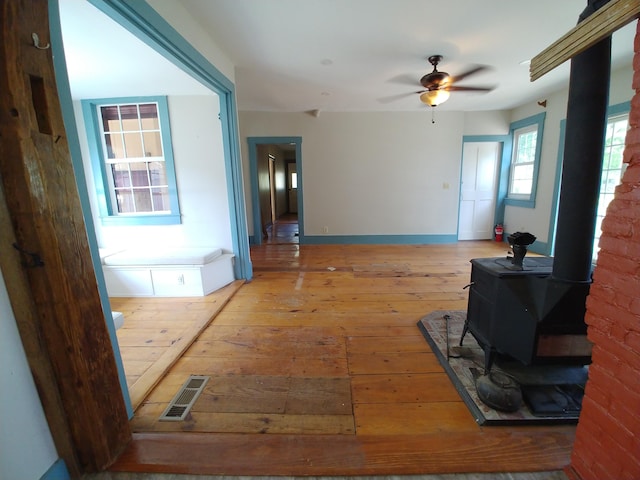 hall featuring wood-type flooring