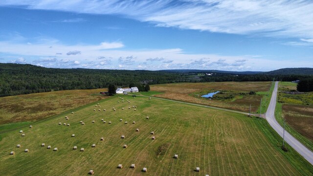 bird's eye view with a rural view