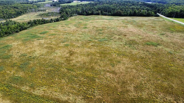 birds eye view of property featuring a rural view