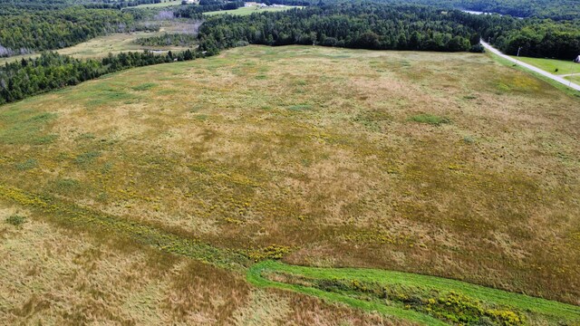 aerial view with a rural view