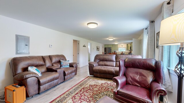 living room with electric panel