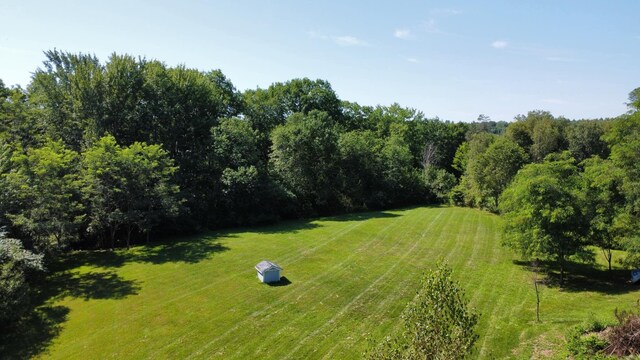 aerial view with a rural view