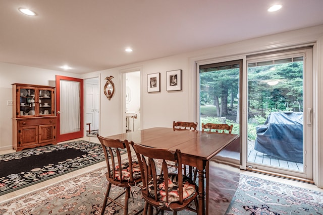 dining space featuring plenty of natural light