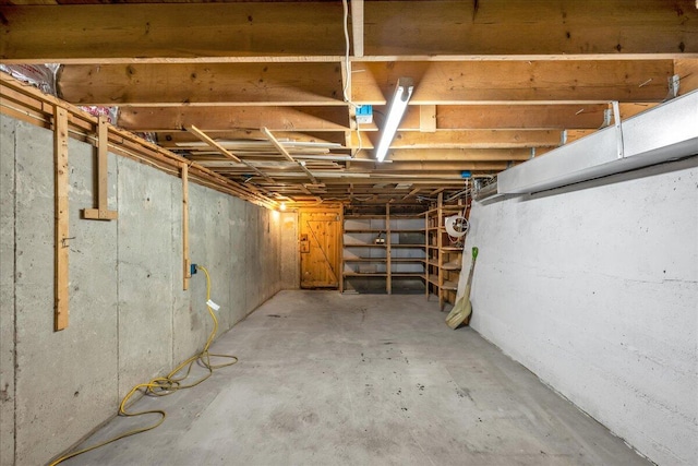 view of basement