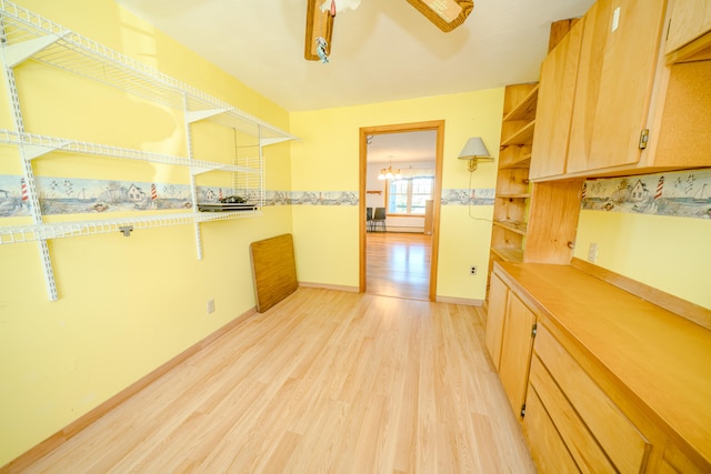 kitchen featuring light hardwood / wood-style floors