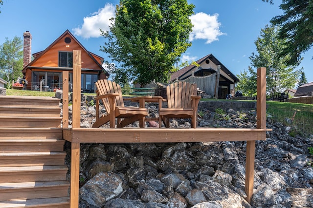 803 Lake Shore Rd, Madawaska, ME 04773 - deck with fence