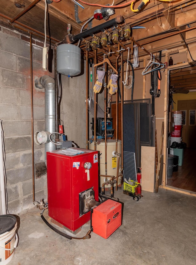 803 Lake Shore Rd, Madawaska, ME 04773 - utilities featuring water heater and a heating unit