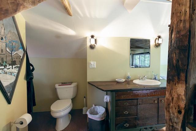 bathroom featuring toilet and vanity