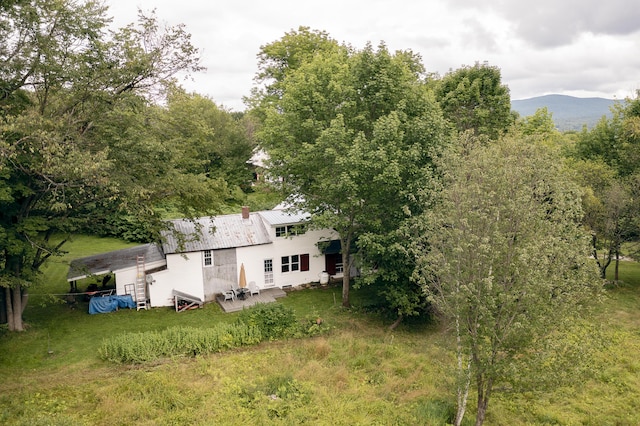 rear view of house with metal roof