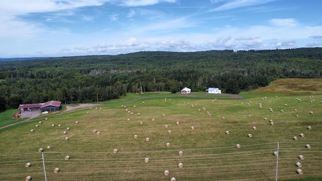 524A Ridge Rd, Oakfield, ME 04780 - aerial view featuring a wooded view