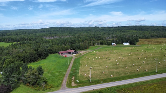 524A Ridge Rd, Oakfield, ME 04780 - bird's eye view featuring a view of trees