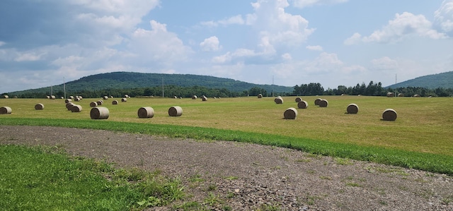 mountain view with a rural view