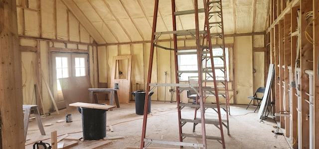 524A Ridge Rd, Oakfield, ME 04780 - miscellaneous room featuring vaulted ceiling
