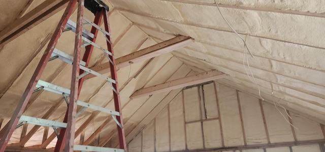 view of attic