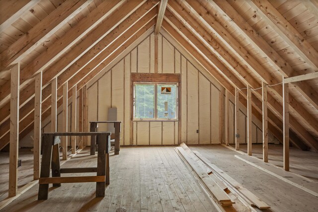 view of attic