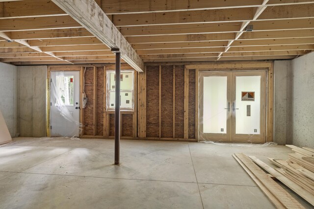 misc room featuring french doors