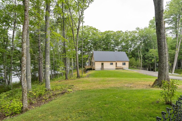 view of yard featuring a deck