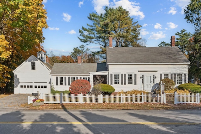 view of front facade with a garage