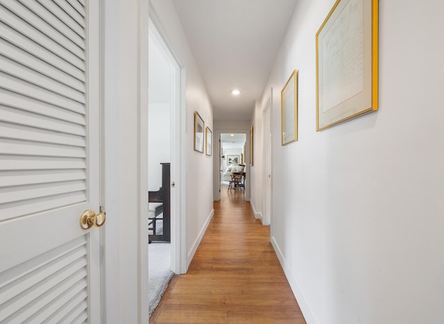 hall featuring hardwood / wood-style floors