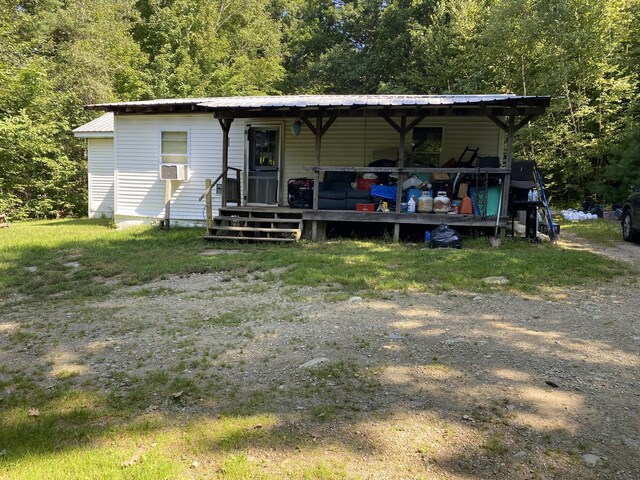 view of front of home with cooling unit