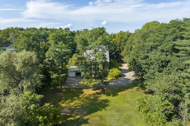 4 Wilson St, Topsham, ME 04086 - aerial view of property's location with a heavily wooded area