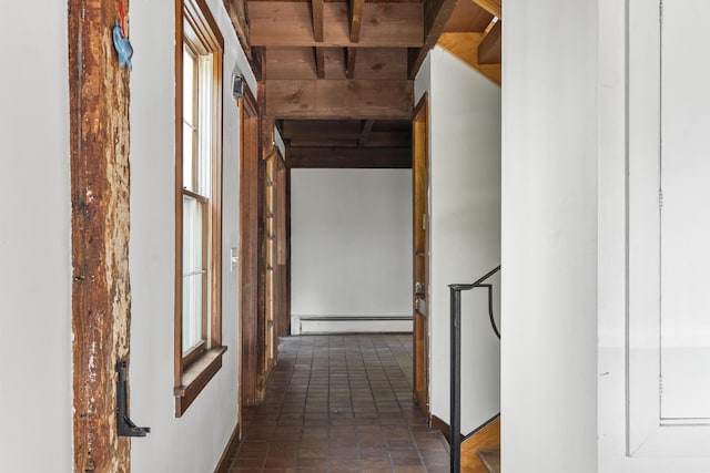 4 Wilson St, Topsham, ME 04086 - corridor with baseboard heating and healthy amount of natural light