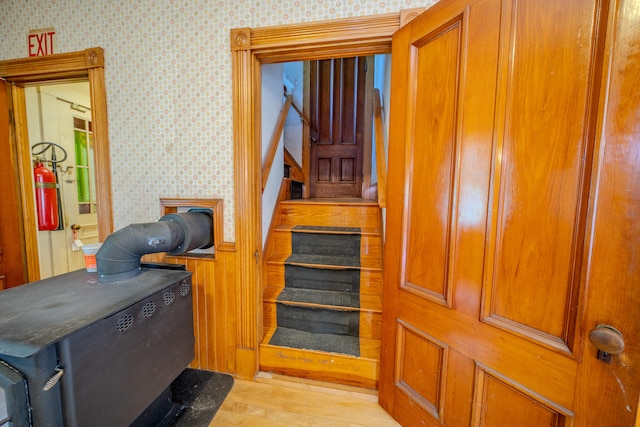 interior space with hardwood / wood-style flooring