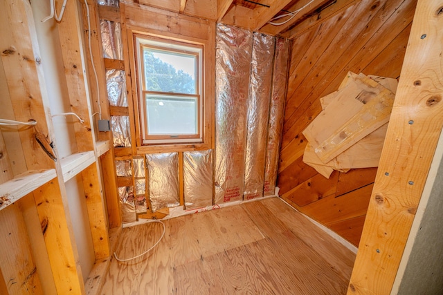 443 S Union Rd, Union, ME 04862 - interior space featuring wooden walls and wood finished floors
