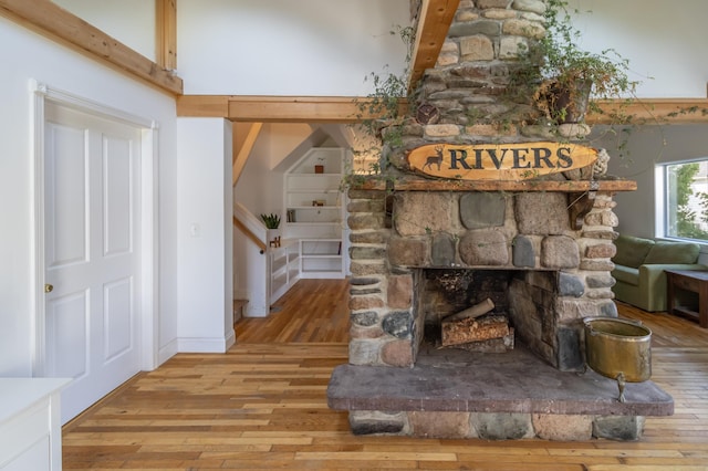 details featuring wood finished floors