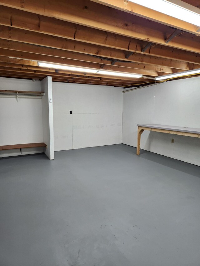 view of basement