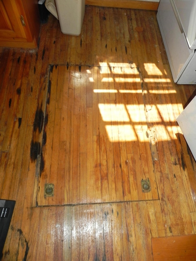 details with wood-type flooring