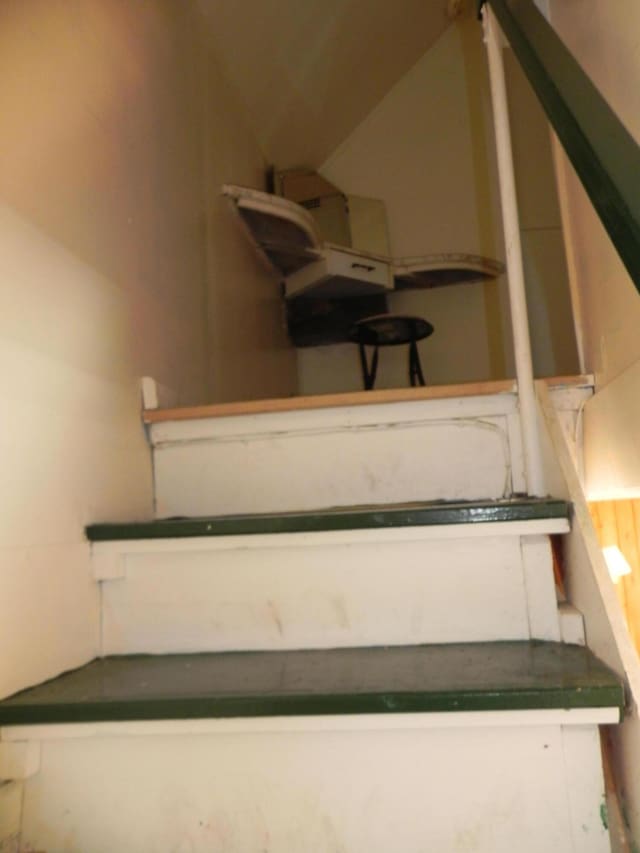 6 Sardine Way, Lubec, ME 04652 - stairs featuring vaulted ceiling