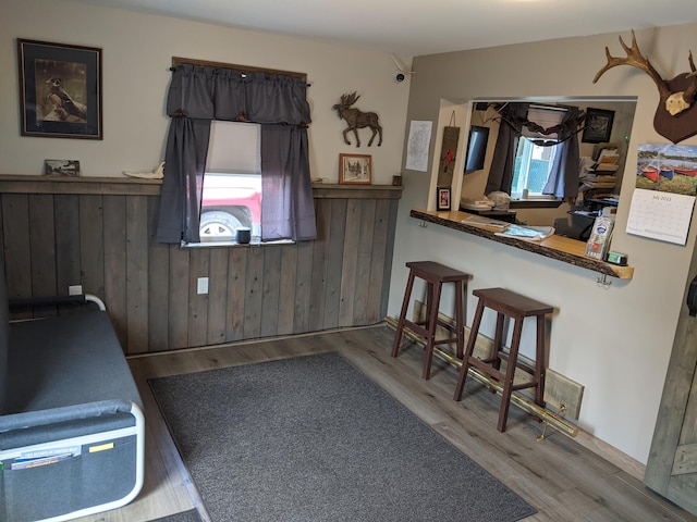 interior space featuring light wood-type flooring