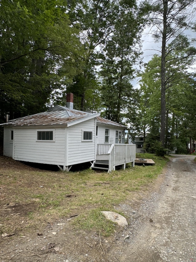 exterior space featuring a deck