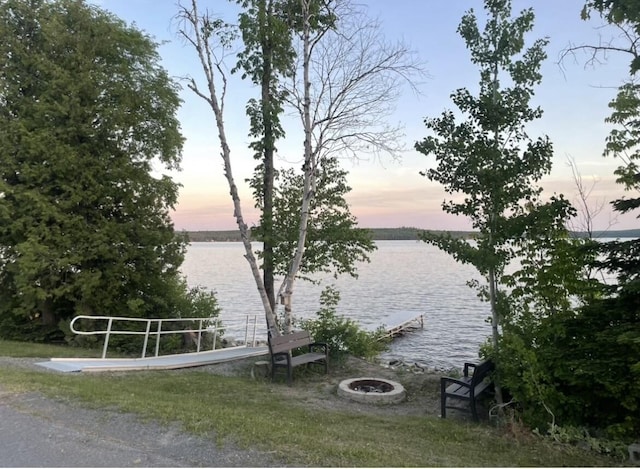 view of water feature