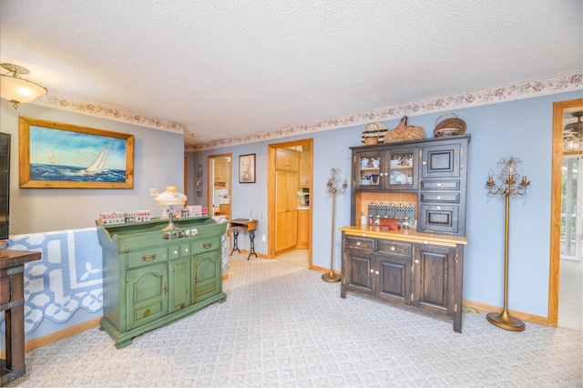 65 Harmony Hills Rd, Readfield, ME 04355 - interior space featuring light carpet, a textured ceiling, and baseboards