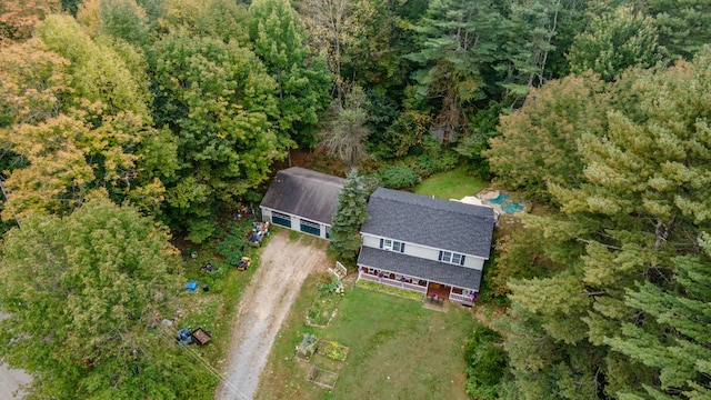 65 Harmony Hills Rd, Readfield, ME 04355 - bird's eye view with a wooded view