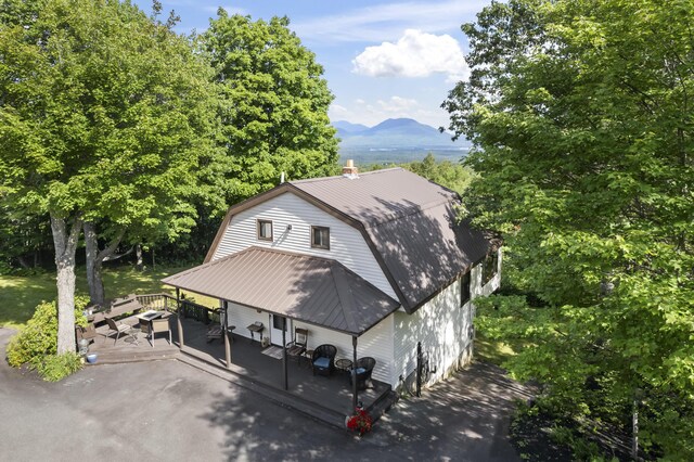 aerial view featuring a mountain view