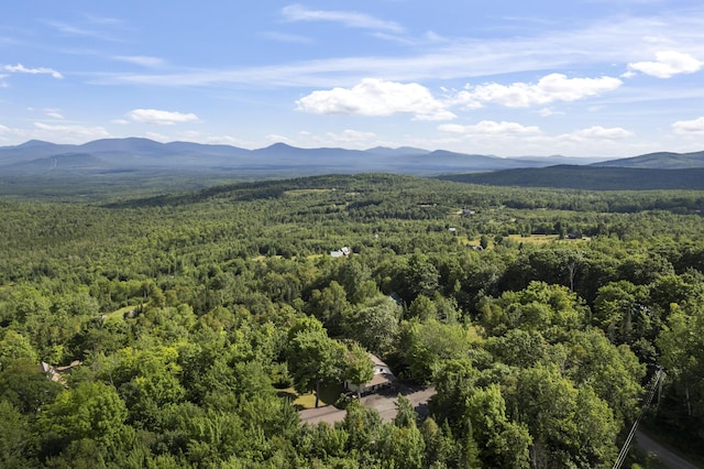 view of mountain feature with a view of trees