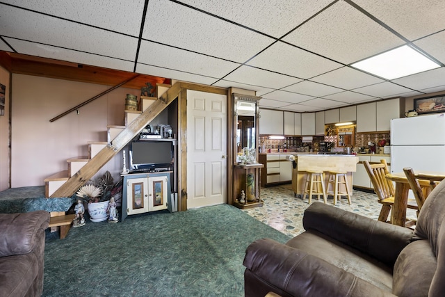 view of carpeted living room