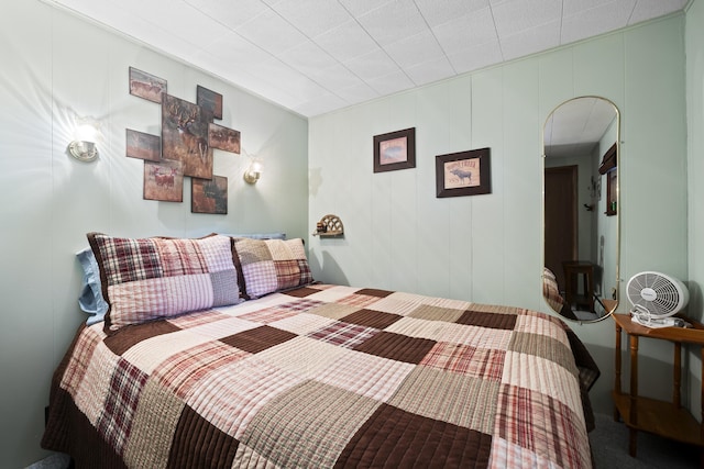 bedroom featuring carpet