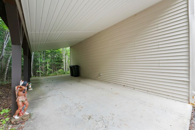 view of patio / terrace featuring a carport