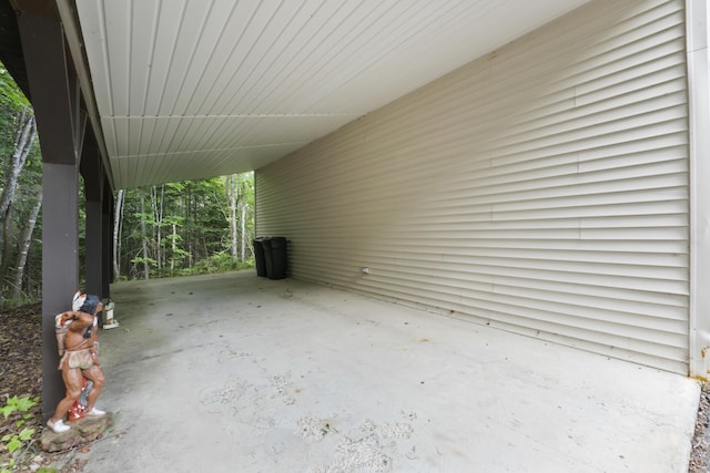 view of patio / terrace featuring an attached carport