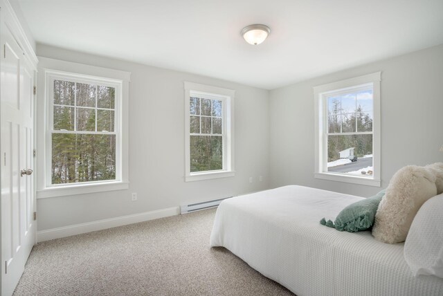 bedroom with carpet floors